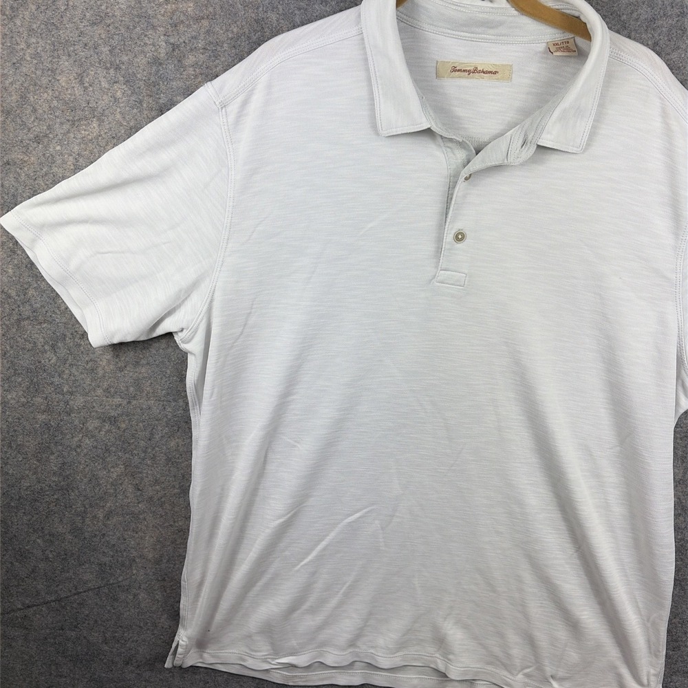 Tommy Bahama Polo Shirt Mens 2XL White Embroidered Polo Golf Casual - Picture 5 of 10